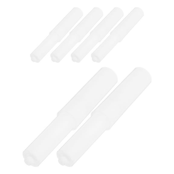 HONMEET White Plastic Toilet Paper Holder Tubes 6-Pack Bathroom Accessories
