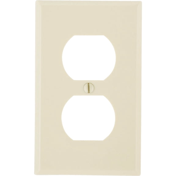 Leviton Plastic Outlet Wall Plate - Pack of 2 — Indoor & Outdoor Use, NEC-Compliant