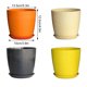 thumbnail image 5 of Bandeja para macetas, maceta, maceta, contenedor, herramienta de plantación de jardín, suculentas decorativas, suministros de decoración Jardín y Patio Naranja/con Bandeja 13.50*13.50*12.50 cm Injueey HA083699-01, 5 of 6