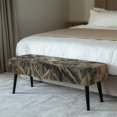 thumbnail image 2 of XYZCANDO Camouflage Long Bench Cover, Elastic Rectangular Polyester Spandex Fabric Stretch Anti Dust Slipcover for Bedroom and Hotel, 2 of 9