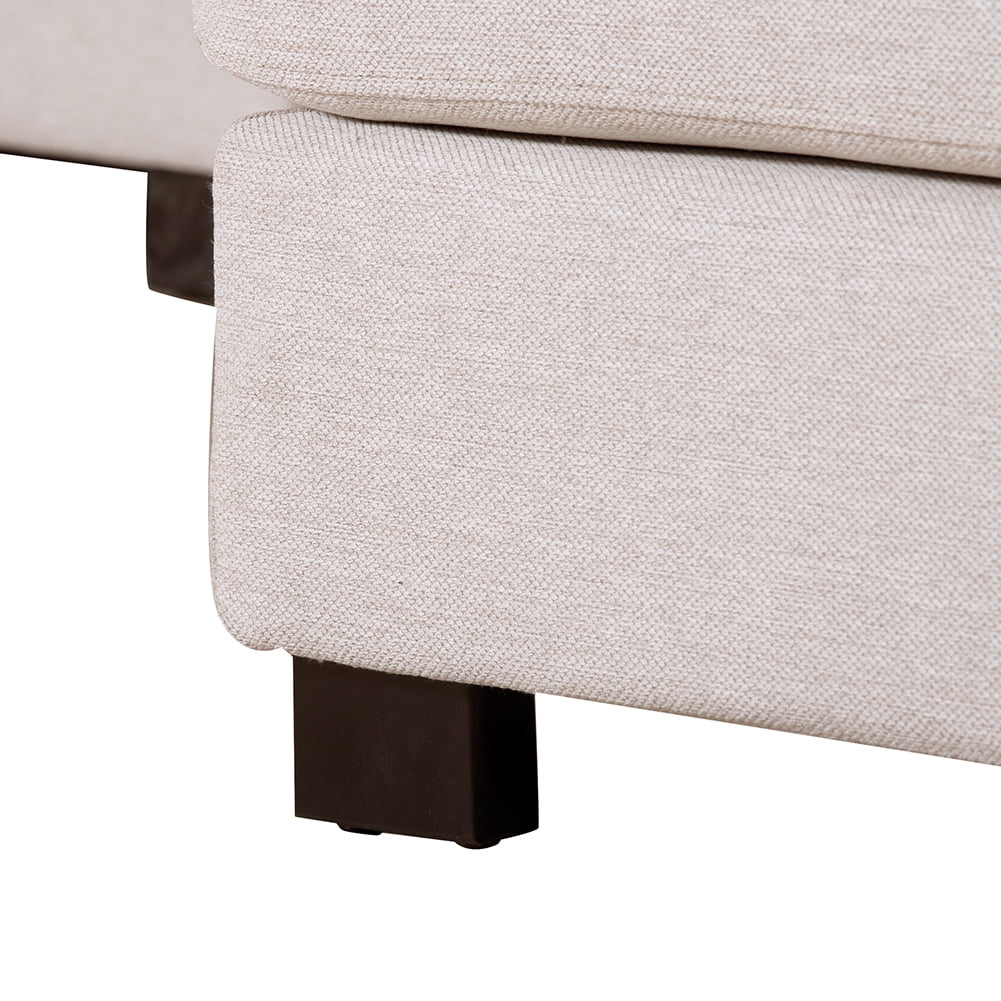 Kepooman Modern Minimalist U-shaped Sofa, Mid-Century Couch with Removable Ottomans for a Compact Living Room & Apartment, Beige Kepooman Modern Minimalist U-shaped Sofa, Mid-Century Couch with Removable Ottomans for a Compact Living Room & Apartment, Beige