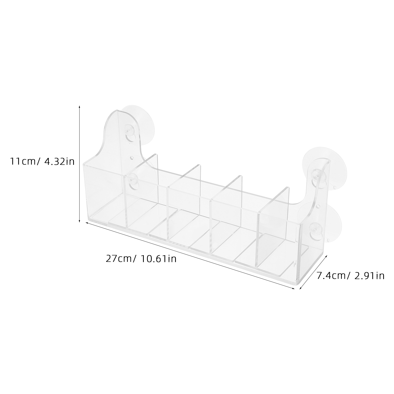 OUNONA Transparent Cup Shelf for Fridge Door, Space-Saving Beverage and Chocolate Storage Organizer