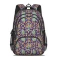 thumbnail image 2 of Paisley and Floral Purple Pattern Cute School Backpack Bag with Padded Back and Adjustable Shoulder Straps 16.9 X 12.6 X 5.9 Inches, 2 of 5