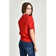 thumbnail image 3 of Blusa tejida de manga corta /Juvenil, 0257 (Rojo) rojo G, 3 of 4