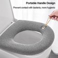 thumbnail image 2 of Funda de asiento de inodoro cálida para el invierno, alfombrilla para inodoro, 1 pieza, accesorio de baño lavable, tejido de punto, almohadilla suave en forma de O de color puro, funda para, 2 of 5