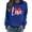 Blue, variant on My Order Fashion Valentine Heart Print Long Sleeve Round Neck T-Shirt for Women's Everyday Wear Dates My Items