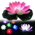 thumbnail image 2 of BNNG Floating Pool Lights,Lily Pad Pond Light LED Lotus Flower Lamp with Realistic Flower Petal Design,Battery Operated Multicolor Pool Accessories for Night,Outdoor Swimming Gifts,Garden Decor, 2 of 9