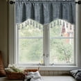 thumbnail image 4 of Btomtd Fringed Valance Curtains with Rod Pocket for Living Room and Kitchen Window Valances Short Panels for Household Decoration Valances for Windows - 59.05"x15.74", Dark Gray, 4 of 6