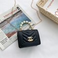 thumbnail image 4 of Bolso de mano para niña, de piel sintética, portátil, elegante, de moda, para la vida diaria, color negro, 4 of 5
