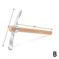 thumbnail image 5 of Stainless Steel Double Headed Pickaxe, 2024 New 2 in 1 Garden Pickaxe with Wooden Handle, Small Pick Axe Hand Tool for Transplanting Digging Planting Loosening Soil, 5 of 9