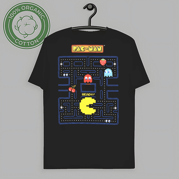 RARE Pac-Man Boy's Game Action Graphic Print T-Shirt-TH62543