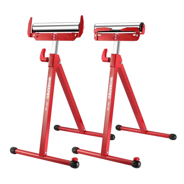 Soporte plegable con ruedas WORKPRO, altura ajustable, 250 kg