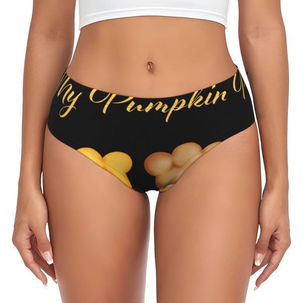 Fotbe Pumpkin Pie Gnome Calzones Estampados para Mujer – Ropa Interior de Algodón, Cómoda, Suave y Elástica-XX-Large