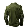thumbnail image 4 of CUSTG Men T-Shirts Long Sleeve Shirt With Zipper Pocket Athletic Performance Pullover Tops For Sports And Casual Wear Comfort O-Neck Tee, 4 of 6