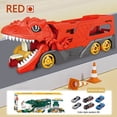 thumbnail image 3 of Camión de dinosaurios de juguete para niños. Se transforma con un circuito de pistas. Transportador de dinosaurios definitivo para la ciudad con 6 vagones. Regalo de cumpleaños para niños de 3 a 8 año, 3 of 5