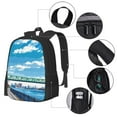 thumbnail image 3 of Balery Urban Riverside Clock Tower Backpack for Men and Women - Durable 600D Oxford Cloth -Large Capacity, Water-Resistant School, Travel, and Hiking Bag, 3 of 7