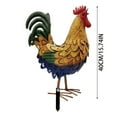 thumbnail image 4 of Independence Day Metal Rooster Garden Statues & Sculptures, Flat Chicken Yard Art Decor Standing Animal Lawn Ornament for Backyard Patio Kitchen Decorations, 4 of 8