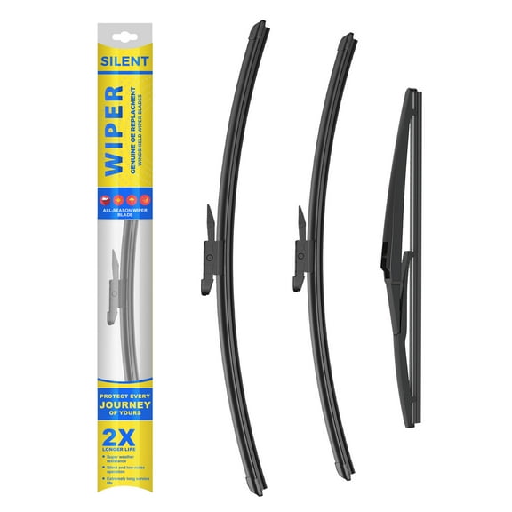 3 Wipers Factory 20" 20" 12" for Volkswagen Tiguan 2007-2017 Original Equipment Replacement Front and Rear Windshield Wiper Blade (Set of 3)