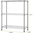 3 Tier Storage Rack Metal Wire Shelving Unit, Storage Standing Shelf