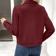 thumbnail image 5 of DeHolifer Womens Jackets Casual Solid Color Cropped Coats Button Down Winter Shackets Wine XXL, 5 of 8