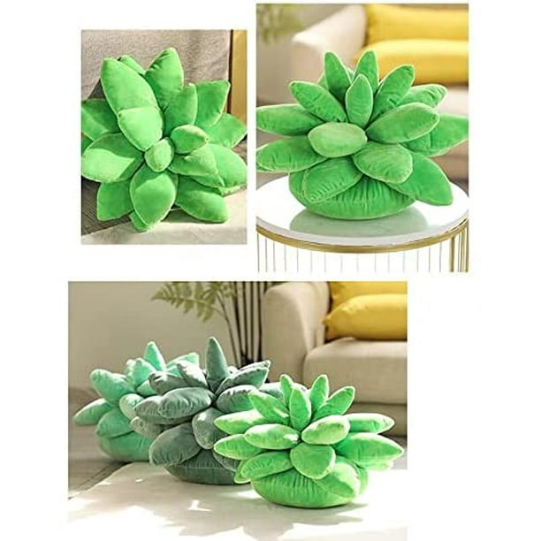 Succulents Cactus Pillow Green Plant Throw Pillows for Bedroom