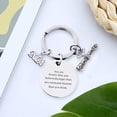 thumbnail image 3 of Tnobhg 2024 Graduation Keychain Inspirational High School College Graduates Stainless Steel Engraved Love Mum Graduation Season Keychain Pendant, 3 of 7