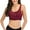 Wine Red, variant on Womens Seamless Sports Bra Front Cross Hook Racerback Padded Yoga Bras with Removable Padded