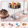 thumbnail image 2 of Juego de soporte de metal para tartas con colgantes de vidrio, elegante expositor de mesa de postre para bodas, fiestas de cumpleaños, baby showers, eventos, soportes de vidrio resistentes para, 2 of 7