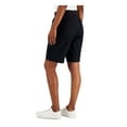 thumbnail image 2 of TOMMY HILFIGER Womens Navy Pocketed Drawstring Waist Rolled Cuffs High Waist Shorts S\P, 2 of 4