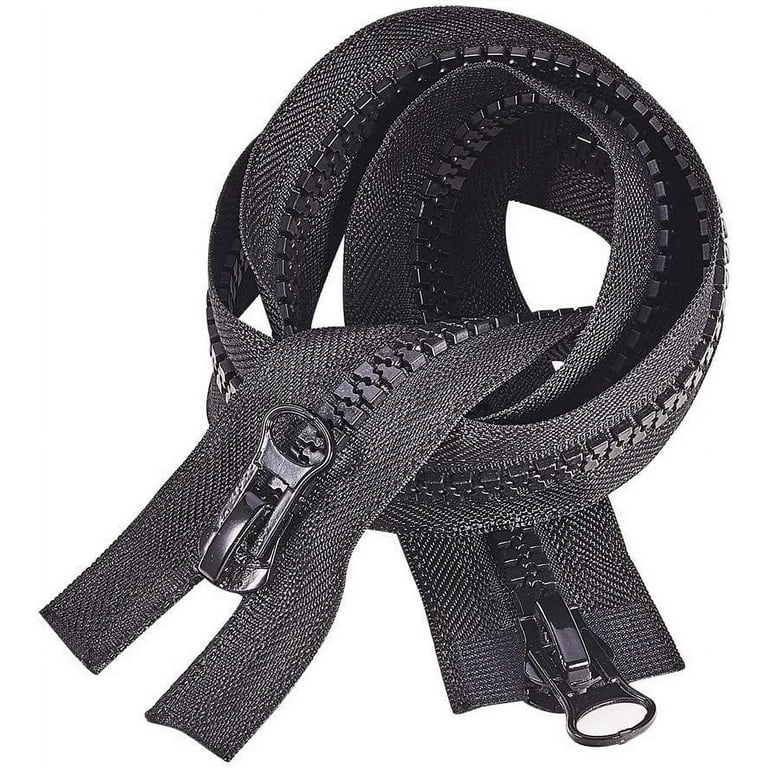 1Pc 60-500cm 8# Black Resin Zipper Open-End Zippers for Sewing
