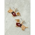 thumbnail image 4 of Holiday Time Dachschund Earrings, 1 Pair, 4 of 4