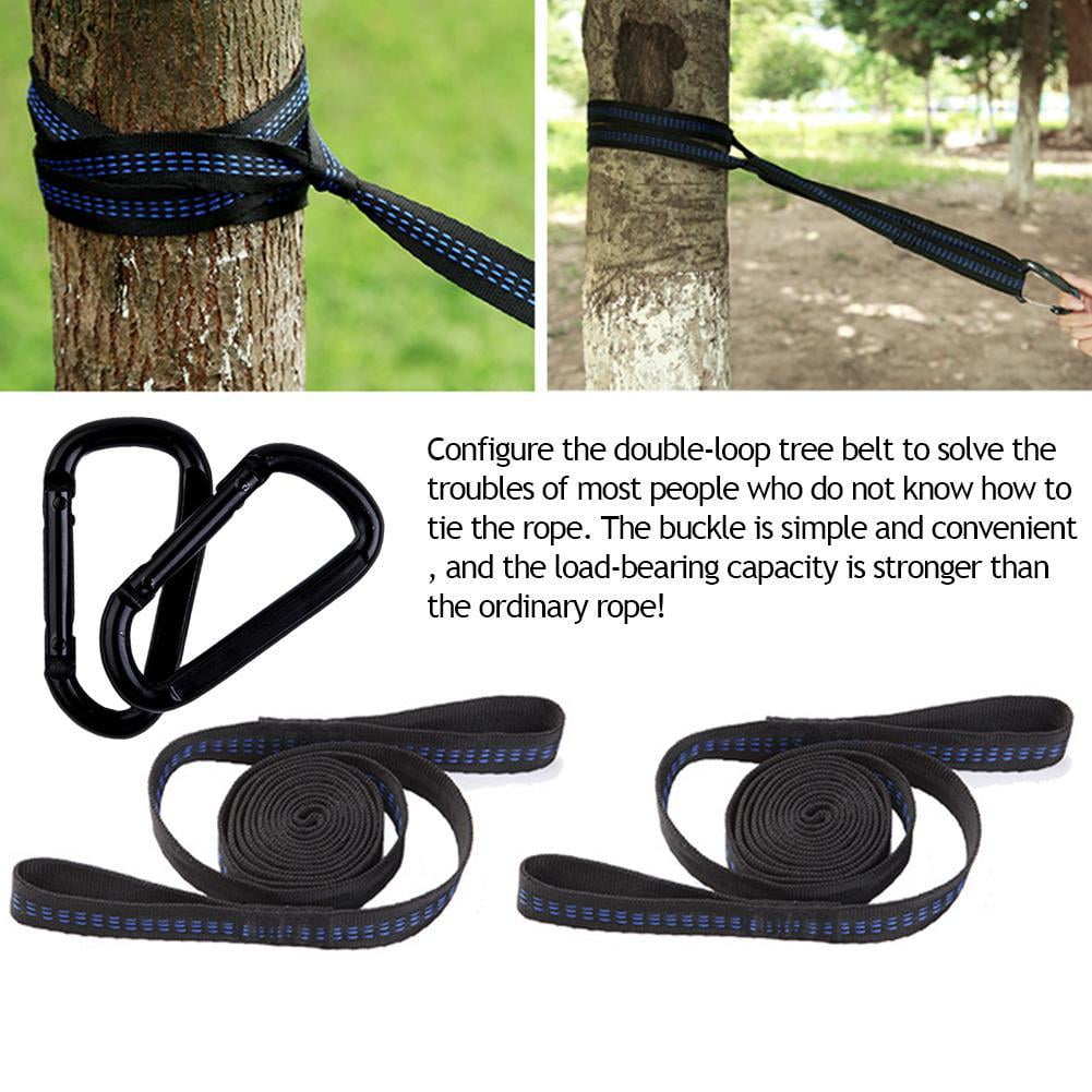 2×Adjustable Tree Hanging Extension Hammock Straps Bucks Suspension+2 Heavy C2C1 