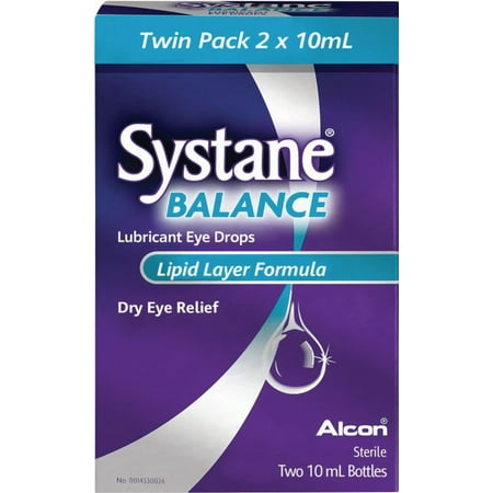 Systane Balance Lubricant Eye Drops 2x10 ml, Twin Pack