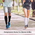 thumbnail image 2 of KEINXS S/M Size Open Toe Compression Socks Knee High Toeless Compression Stockings for Women & Men(3 Pairs Multicolor), 2 of 6