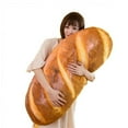 thumbnail image 2 of 3D Simulation Bread Shape Plush Pillow,Soft Butter Toast Bread Food Cushion Stuffed Toy for Home Decor 40cm, 2 of 3