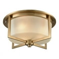 thumbnail image 2 of Elk Home 15-Inch Wide Vancourt Flush Mount, Transitional, Satin Brass, 2 of 3