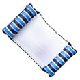 thumbnail image 3 of Open Box Aqua Leisure 4 in 1 Inflatable Monterey Hammock XL Pool Float Chair, Blue Stripe, 3 of 7