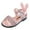 Pink, variant on Tosmy Girls Sandals Toddler Little Girl Dress Sandals Shoes Casual On Ballet Flat Sequins Princess Shoes For 18-24 Months