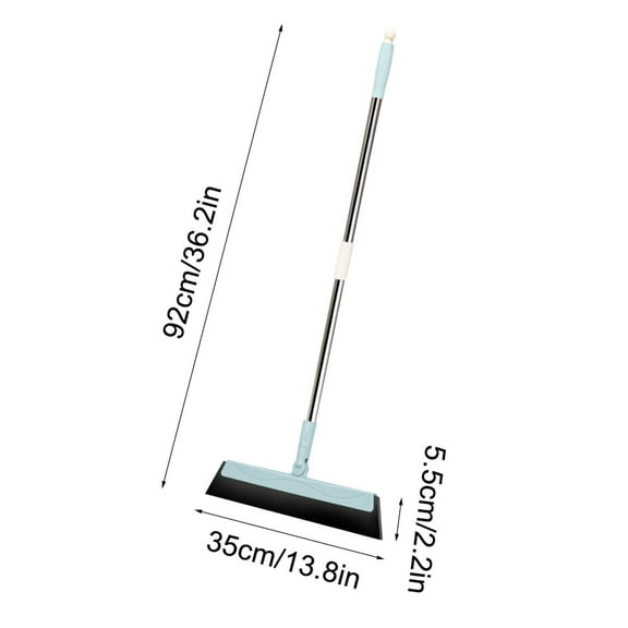 Nkmbld Lightweight Indoor Broom Multi-purpose Bathroom Wiper Sweeping Ash Non-stick Hair Wet and Dry Bathroom Cleaning Accessories, Green