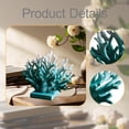 thumbnail image 5 of Centro de mesa con decoración de coral, pieza de , decoración rústica para el hogar, artesanía de resina para fotografía, mueble de TV, regalo de azul, 5 of 5