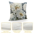 thumbnail image 4 of Chilfamy White Flowers Pillow Covers for Couch Sofa Indoor Outdoor Short Plush Aesthetic Decorative 1PC 12x12in, 4 of 5