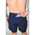 thumbnail image 3 of Exxact Sports 2 in 1 Shorts Men - Athletic Shorts with Compression Liner Men, Dry Fit Running Shorts with Phone Pocket (Navy, AM), 3 of 7