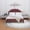 Red, variant on Full Size Upholstered Platform Bed with Flower Pattern Velvet Headboard, Beige