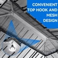 thumbnail image 6 of Dextrus 12x16ft Hardtop Gazebo with Nettings and Curtains, Heavy Duty Double Roof Galvanized Steel Outdoor Combined of Vertical Stripes Roof for Patio, Backyard, Deck, Lawns, Gray, 6 of 6