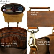 Leather Messenger Bag for Men, Laptop Briefcase Shoulder Business Satchel Vintage Canvas Travel Work Bag by Rustic Town
