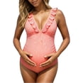 thumbnail image 2 of Maternity Women One-Piece Bathing Suit Graphic Sleeveless Swimsuit Ruffled Floral Print Swimwear For Beach Pool, 2 of 9