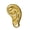 Gold, variant on Minimalist Ear Shaped Metal Pin Versatile Unisex Design Brooch Pin For Various Occasions Enhances Any Outfit