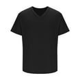 thumbnail image 4 of Fanxing Mens V Neck White T Shirts Under $15 Black Slim Fit Casual Tees Gym to Streetwear XXL, 4 of 7