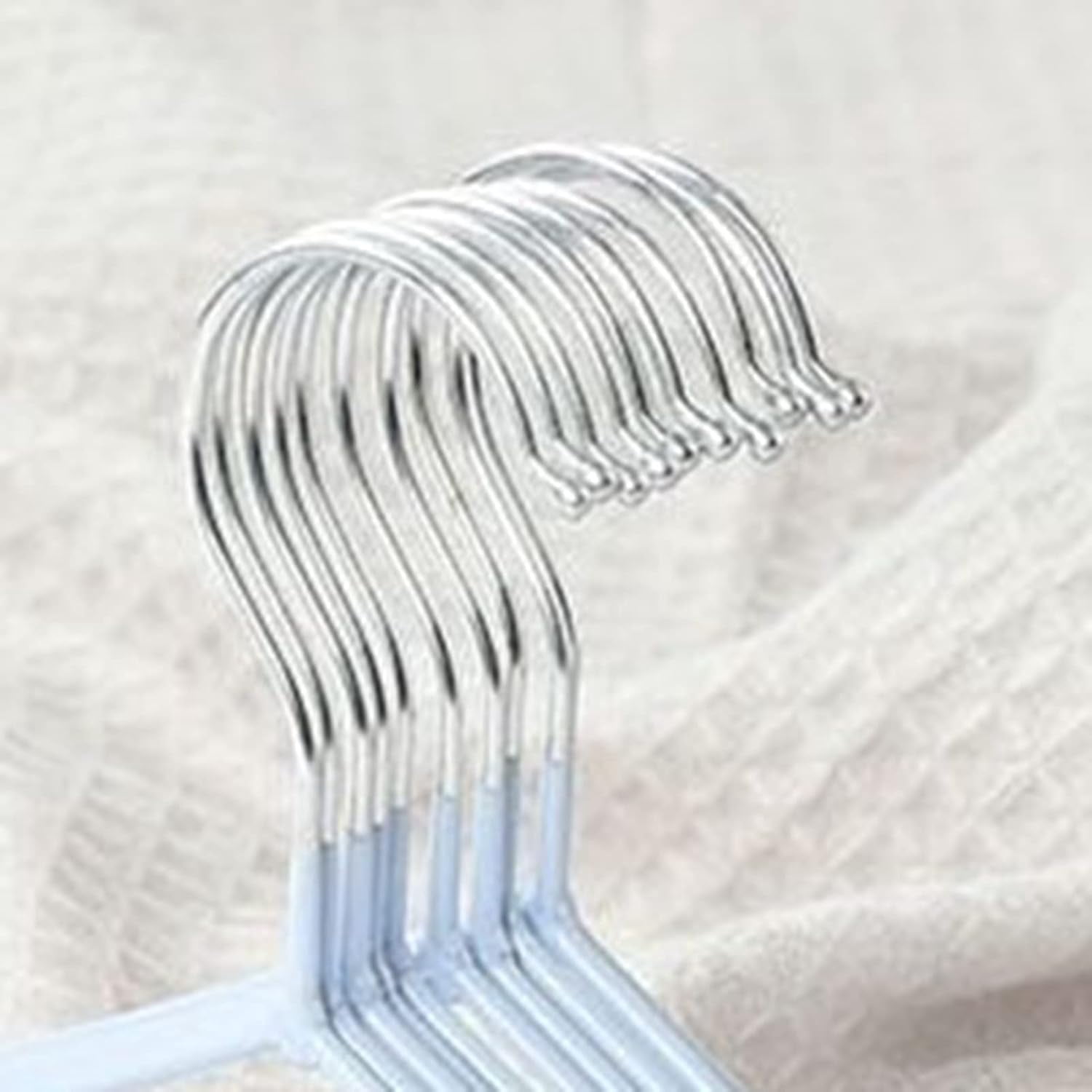10 Pack Slim Non-Slip Heavy Duty Rubber Coated Plastic Hangers, Ultra Slim Lightweight Design, Heavy-Duty, Won’t Stain Fabric for Coat Shirt Dress (Blue)