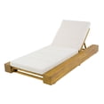 thumbnail image 3 of Christopher Knight Home Outdoor Chaise Lounge Set of 2 with Cushions, Adjustable Backrest, Teak + Beige, 3 of 14